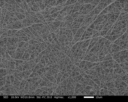 我们纺制了胶原蛋白/PVP复合纳米纤维片！