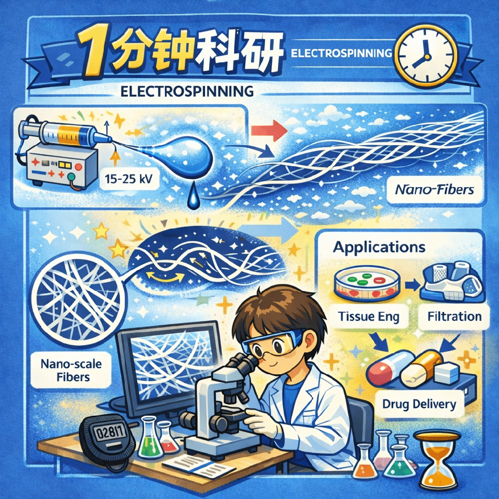 【MECC 1分钟科普】　为什么无针静电纺丝通常需要更高的工作电压？